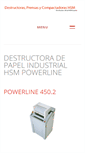 Mobile Screenshot of destructorasindustrialesdepapel.com